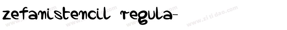 zefanistencil regula字体转换